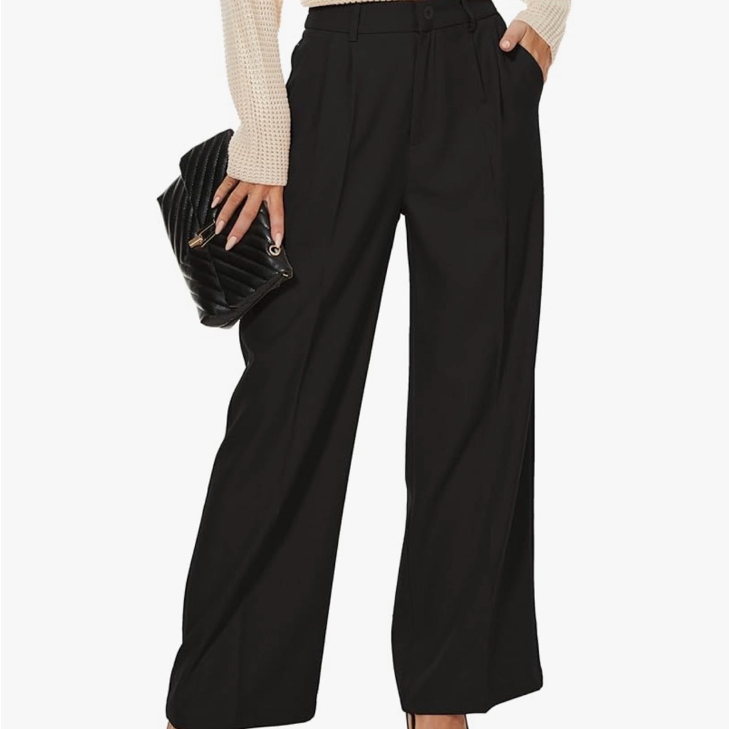 Nwot Elegant Black Wide-Leg Women's Pants